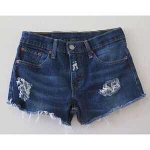 Levi's 511 Women's Size 28 Cutoff Button Fly Distressed Mid-Rise Jean Shorts
